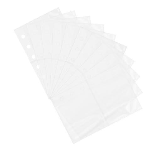 SEWACC 50 Stück Kartenhüllen für Sammelkarten Transparentes Ringbuchzubehör mit Doppelten Fächern zum Schutz von Fotos und Postkarten Langlebig Gefertigt von SEWACC