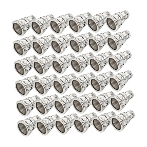 SEWACC 50 Stück Legierung Perlenkappen mit Pagodenform Antik Silberfarben Langlebige Schmuckzubehör für DIY Armbänder Halsketten und Bastelprojekte von SEWACC