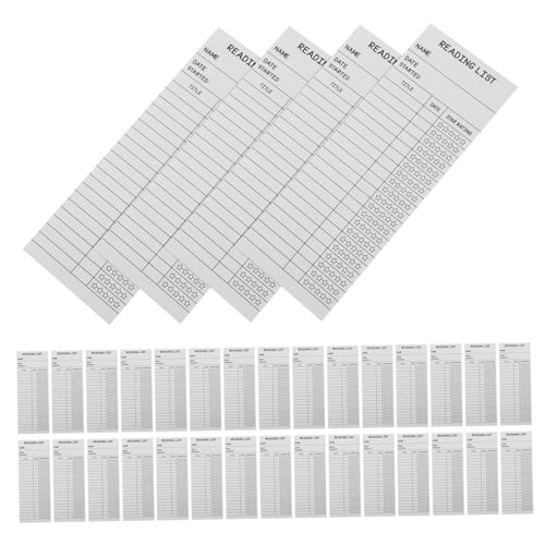 SEWACC 50 Stück Leselisten Lesezeichen aus Dickem Papier Stabiles Lesetracker Karten ohne Loch für Schüler Lehrer Persönlicher Bibliotheks Organizer Notizkarten für Bücher und SEWACC 50 Stück Leselisten Lesezeichen aus Dickem Papier Stabiles Lesetracker Karten ohne Loch für Schüler Lehrer Persönlicher Bibliotheks Organizer Notizkarten für Bücher und von SEWACC