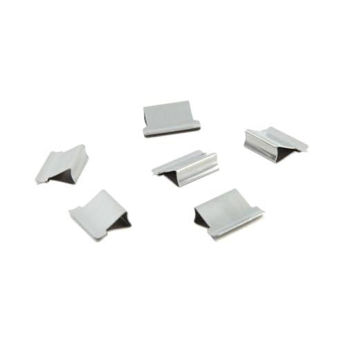 SEWACC 50 Stück Metall Clam Clips Nachfüllclips für Hefterspender Wiederverwendbare Büroklammern für Sicheres Zusammenhalten von Dokumenten Geeignet für Büro Schule und Zuhause von SEWACC