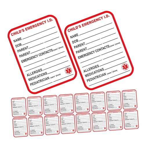SEWACC 50 Stück Notfall Autositzanhänger Notfall Informationskarte Autositz Anhänger Etiketten Für Kleidung Pflegeheim Autositz Informationsanhänger Kindertagesstätten SEWACC 50 Stück Notfall Autositzanhänger Notfall Informationskarte Autositz Anhänger Etiketten Für Kleidung Pflegeheim Autositz Informationsanhänger Kindertagesstätten von SEWACC