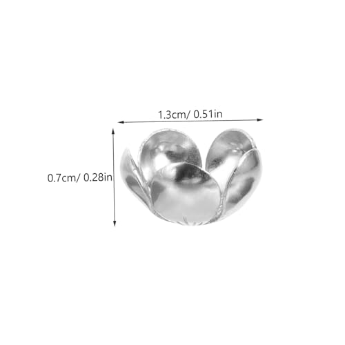 SEWACC 50 Stück Perlenkappen Blütenform DIY Schmuck Spacer Bead Caps für Armbänder Halsketten Zubehör Langlebig Rostfrei Kreative Bastelmaterialien von SEWACC