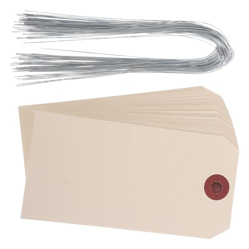 SEWACC 50 Stück Preis Schild Manila-tags Für Leer Etikett Kabel Tags Mit Draht Drahtmarke Tag Mit Drahtkrawatte Gepäckmarke Mit Draht Anhänger Mit Drähten Draht-tags Beige Eisendraht SEWACC 50 Stück Preis Schild Manila-tags Für Leer Etikett Kabel Tags Mit Draht Drahtmarke Tag Mit Drahtkrawatte Gepäckmarke Mit Draht Anhänger Mit Drähten Draht-tags Beige Eisendraht von SEWACC