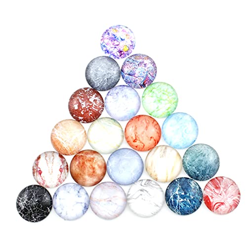 SEWACC 50 Stück Schmuckmaterial selber machen klappcreolen Dekoration für Schmuck Uhr Bild und Vase Bastelzubehör selber machen Glasfleck glas aufkleber runder Aufkleber von SEWACC