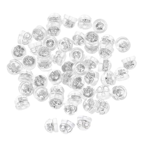 SEWACC 50 Stück Silikon Ohrstecker Verschlüsse Silberfarbene Ohrstecker Stopper Weich Flexibel Sicherer Halt Komfortable Ohrpolster für Damen und Herren Ersatz für Feine SEWACC 50 Stück Silikon Ohrstecker Verschlüsse Silberfarbene Ohrstecker Stopper Weich Flexibel Sicherer Halt Komfortable Ohrpolster für Damen und Herren Ersatz für Feine von SEWACC