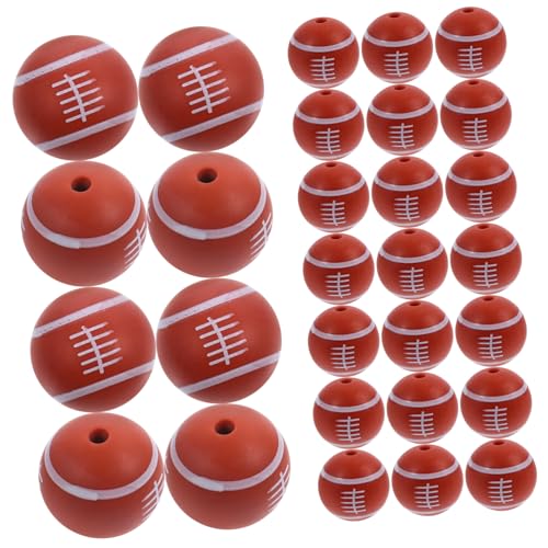 SEWACC 50 Stück Silikon Sports Spacer Beads Sportkugel Schmuckperlen für DIY Armbänder Halsketten Handgefertigte Schmuckzubehör Langlebig und Verschleißfest SEWACC 50 Stück Silikon Sports Spacer Beads Sportkugel Schmuckperlen für DIY Armbänder Halsketten Handgefertigte Schmuckzubehör Langlebig und Verschleißfest von SEWACC
