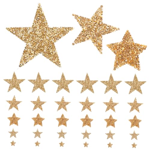 SEWACC 50 Stück Stern Bügelbilder mit Strass Glitzer Patches zum Aufbügeln DIY Kleidung Reparatur Applikationen für Jeans Schuhe Rucksäcke Vielseitige Textilflicken SEWACC 50 Stück Stern Bügelbilder mit Strass Glitzer Patches zum Aufbügeln DIY Kleidung Reparatur Applikationen für Jeans Schuhe Rucksäcke Vielseitige Textilflicken von SEWACC