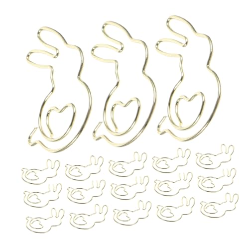 SEWACC 50 Stück Teiliges Goldene Hasen Büroklammern aus Metall Dekorative Rabbit Paper Clips für Büro Schule Zuhause Stabile Lesezeichen für Akten Notizen Scrapbooking Journaling SEWACC 50 Stück Teiliges Goldene Hasen Büroklammern aus Metall Dekorative Rabbit Paper Clips für Büro Schule Zuhause Stabile Lesezeichen für Akten Notizen Scrapbooking Journaling von SEWACC