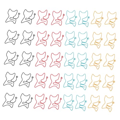 SEWACC 50 Stück Teiliges Katzenförmige Büroklammern Bunte Memo Clamps Notizhalter Metallclips für Katzenliebhaber Praktische Farbenfrohe Büro und Schulzubehör Zufällige Farbe SEWACC 50 Stück Teiliges Katzenförmige Büroklammern Bunte Memo Clamps Notizhalter Metallclips für Katzenliebhaber Praktische Farbenfrohe Büro und Schulzubehör Zufällige Farbe von SEWACC