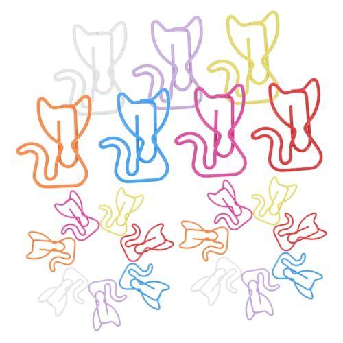 SEWACC 50 Stück Teiliges Katzenförmige Metall Büroklammern in Farben Dekorative Papierclips und Lesezeichen Robuste Dokumentenhalter für Büro Schule und Zuhause Perfektes für SEWACC 50 Stück Teiliges Katzenförmige Metall Büroklammern in Farben Dekorative Papierclips und Lesezeichen Robuste Dokumentenhalter für Büro Schule und Zuhause Perfektes für von SEWACC