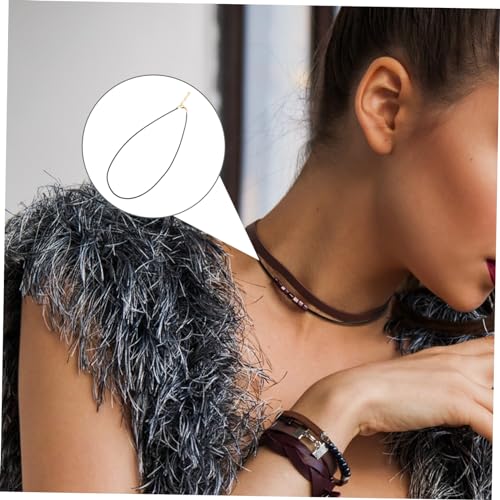 SEWACC 50 Stück Teiliges Schwarzes Schmuckband mit Verschluss DIY Halsketten und Armband Schnur Hochwertiges Schmuckzubehör für Damen und Herren Einfach zu Tragen und Vielseitig von SEWACC