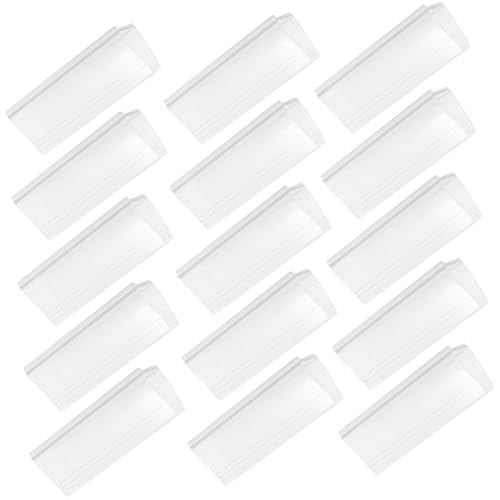 SEWACC 50 Stück Transparente PVC Etikettenhalter zum Aufclippen für Drahtregale Flexibel und Bruchsicher Preisschildhalter für Supermarkt Schule Bibliothek Regale und Aufbewahrungsboxen SEWACC 50 Stück Transparente PVC Etikettenhalter zum Aufclippen für Drahtregale Flexibel und Bruchsicher Preisschildhalter für Supermarkt Schule Bibliothek Regale und Aufbewahrungsboxen von SEWACC