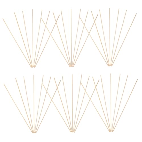 SEWACC 50 Stück Unlackierte Bambusstäbe für Diy Projekte Quadratische Holzstäbe für Modellbau Architekturmodelle und Kreative Bastelarbeiten von SEWACC