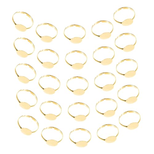 SEWACC 50 Stück Verstellbare Ringbasen mit Flachem Pad Diy Schmuckherstellung Runde Ringunterlagen für Projekte für Ringe und SEWACC 50 Stück Verstellbare Ringbasen mit Flachem Pad Diy Schmuckherstellung Runde Ringunterlagen für Projekte für Ringe und von SEWACC