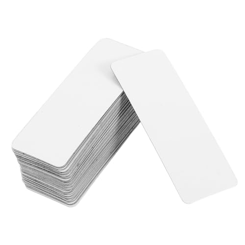 SEWACC 50 Stück Wiederverwendbare Trockenlösch Magnetetiketten für Whiteboard Kühlschrank und Schränke Leere Abwischbare Namensschilder für Schule und Büro von SEWACC