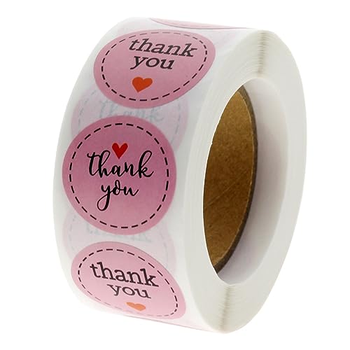 SEWACC 500 Stück Danke Aufkleber Selbstklebende Etiketten für DIY Party Dekoration Dessert Cake Paket Sticker Kupferpapier Einfach zu Verwenden von SEWACC