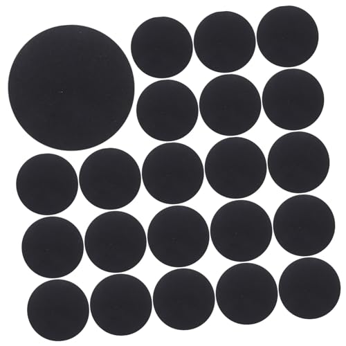 SEWACC 500 Stück Filzklebesticker Schwarze Punkte Selbstklebende Filzpatches für DIY Kleidung Vielseitige Filzpads zum Basteln Langlebige Dekoration für Textilien und Accessoires von SEWACC
