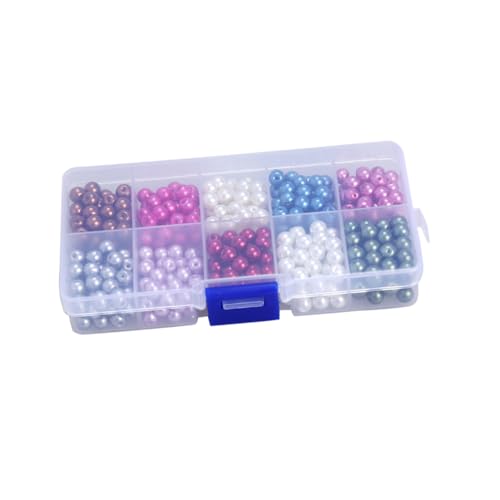 SEWACC 500 Stück Glasperlen Pastellfarbene Perlen für Schmuckherstellung DIY Halsketten Armbänder Basteln Langlebig Vielseitig Einsetzbar von SEWACC