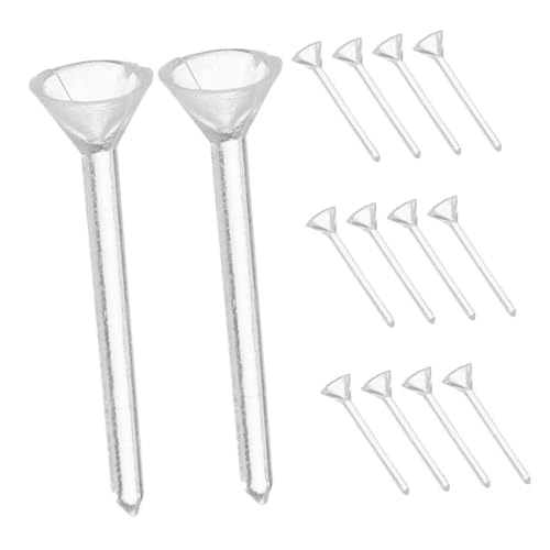 SEWACC 500 Stück Ohrstecker Zubehör Kunststoff Ohrstecker Pfosten Transparent Ohrlochhalter für Schmuckherstellung DIY Ohrring Material Ohrsteckerfassung für Wiederverwendbar von SEWACC