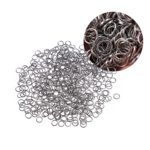 SEWACC 500 Stück Sprungring Schmuck Trendy plattiert Anhänger für die Herstellung von Ohrringen runden Modisch bastelzeug bastelideen geschlossene Biegeringe silberne Biegeringe Silver von SEWACC