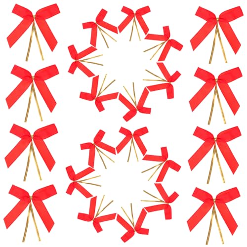 SEWACC 50Stücke Handgemachtes Bowknot Band Rot Geripptes Dekorationsband für Blumen Kuchen Bastelarbeiten SEWACC 50Stücke Handgemachtes Bowknot Band Rot Geripptes Dekorationsband für Blumen Kuchen Bastelarbeiten von SEWACC