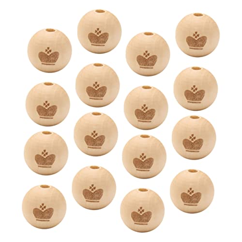 SEWACC 50Stücke Holzperlen DIY Zubehör für Handgemachte Bunte Holzperlen für Schmuck Bastelarbeiten und Kreative Projekte für Ohrringe Perlenschnüre und Dekoration von SEWACC
