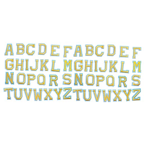 SEWACC 52 Stück Teiliges Alphabet Aufbügel Patch für DIY Kleidung Buchstaben Patches für Hemden Jacken Hüte und Jeans Hochwertiges Reparaturmaterial für Kreative Kleidungsdekoration von SEWACC