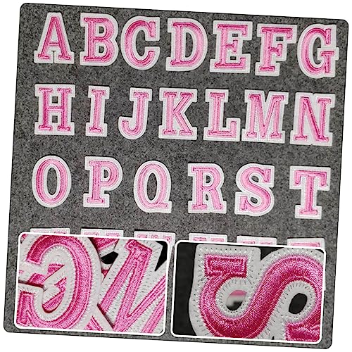 SEWACC 52 Stück Teiliges Aufbügel Patch Buchstaben Bestickt DIY Alphabet Patches für Kleidung Hüte Taschen Reparatur Dekoration Rosa für Jacken Jeans SEWACC 52 Stück Teiliges Aufbügel Patch Buchstaben Bestickt DIY Alphabet Patches für Kleidung Hüte Taschen Reparatur Dekoration Rosa für Jacken Jeans von SEWACC