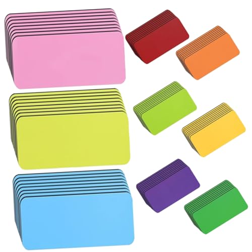 SEWACC 54 Stück Magnetische Wiederverwendbare Namensschilder Teiliges Set mit Farbigen Abwischbaren Etiketten für Schule und Büro für Effiziente Organisation und Beschriftung von SEWACC