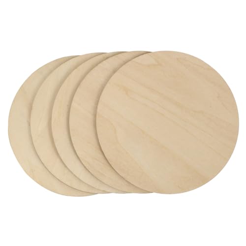 SEWACC Runde Holzbretter 5 Stück Bastelbedarf Glatt für Projekte SEWACC Runde Holzbretter 5 Stück Bastelbedarf Glatt für Projekte von SEWACC