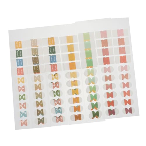 SEWACC 6 Blätter Beschriftbare Selbstklebende Index Tabs Bunte Haftnotizen zum Markieren und Klassifizieren von Büchern Ordnern Geeignet für Schule Büro und Zuhause von SEWACC