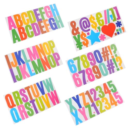SEWACC 6 Blätter Bunte Selbstklebende Buchstaben und Zahlenaufkleber Wasserfeste Alphabet Sticker für Briefkästen Mülltonnen Türen und Glatte Oberflächen Langlebig Reißfest Vielseitig SEWACC 6 Blätter Bunte Selbstklebende Buchstaben und Zahlenaufkleber Wasserfeste Alphabet Sticker für Briefkästen Mülltonnen Türen und Glatte Oberflächen Langlebig Reißfest Vielseitig von SEWACC