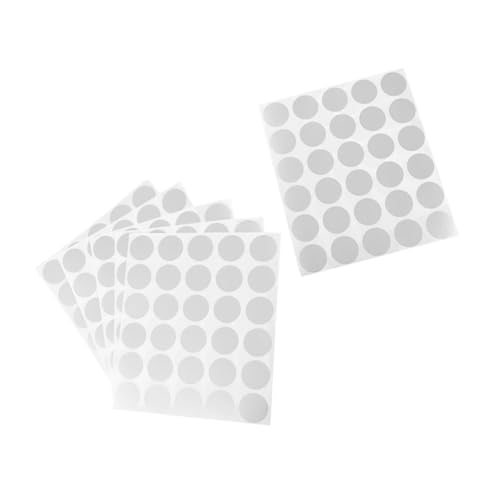 SEWACC 6 Blätter Selbstklebende Runde Rubbelsticker für Karten Partys und Belohnungen Einfach Anzuwenden Entfernen für Kreative Projekte von SEWACC