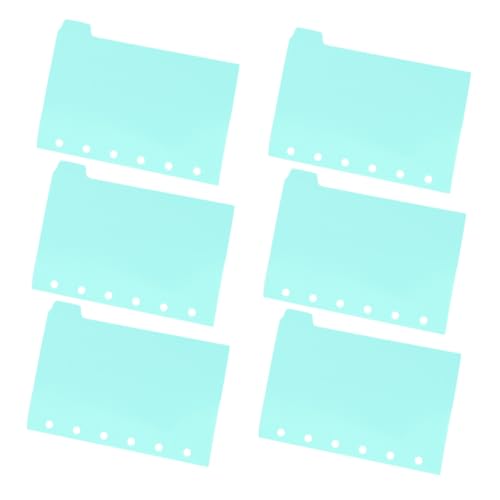 SEWACC 6 Blatt Teiliges Notizbuch Trennblatt aus PP Praktische Organizer für Ringbuch Planer Einfach Beschriftbar Robust Effizienten Kategorisierung von Notizen und Dokumenten von SEWACC