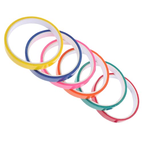 SEWACC 6 Rollen Farbiges Klebeband Kreative Selbstklebende DIY tapes Farbenfrohe Seidig glatte Entspannungsklebebänder Grün Gelb Orange Rot Blau SEWACC 6 Rollen Farbiges Klebeband Kreative Selbstklebende DIY tapes Farbenfrohe Seidig glatte Entspannungsklebebänder Grün Gelb Orange Rot Blau von SEWACC