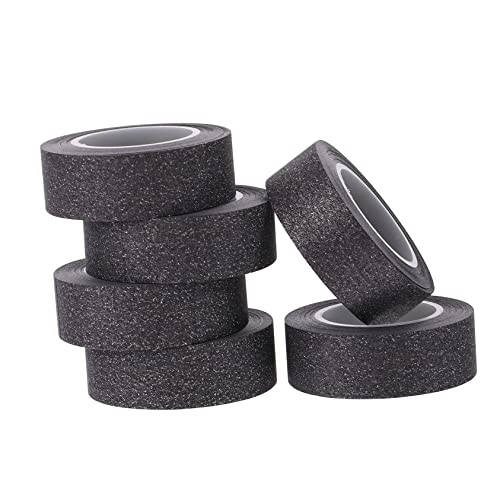 SEWACC 6 Rollen Glitzer Papier Klebeband Selbstklebendes DIY Washi Tape Schwarz für Scrapbooking Tagebuchgestaltung und Bastelprojekte pro Rolle Dekorationszubehör SEWACC 6 Rollen Glitzer Papier Klebeband Selbstklebendes DIY Washi Tape Schwarz für Scrapbooking Tagebuchgestaltung und Bastelprojekte pro Rolle Dekorationszubehör von SEWACC
