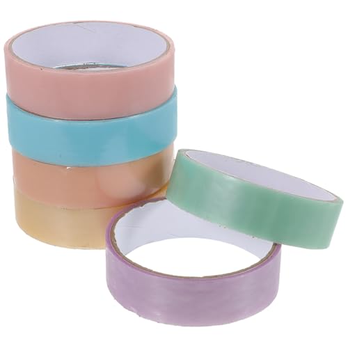 SEWACC 6 Rollen Klebrige Ball Tapes Silky Decompression Tape für zur Verbesserung der Hand Augen Koordination Farbiges Klebeband für Endlosen Spaß von SEWACC