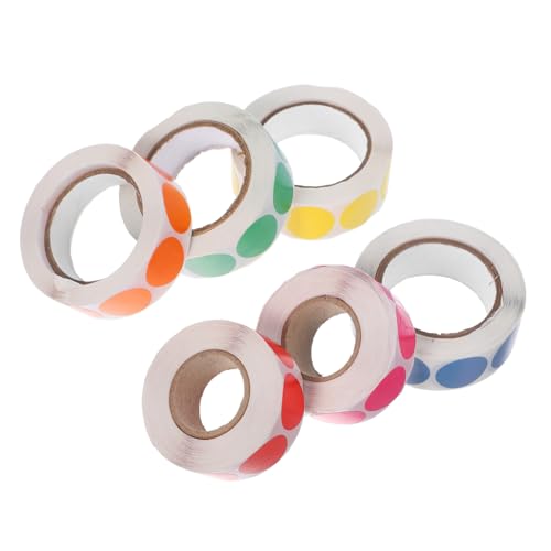 SEWACC 6 Rollen Rundpunkte Aufkleber Selbstklebend Farbige Markierungsaufkleber Farben Etiketten pro Rolle Für Organisation Büro Schule Sticker Dots SEWACC 6 Rollen Rundpunkte Aufkleber Selbstklebend Farbige Markierungsaufkleber Farben Etiketten pro Rolle Für Organisation Büro Schule Sticker Dots von SEWACC