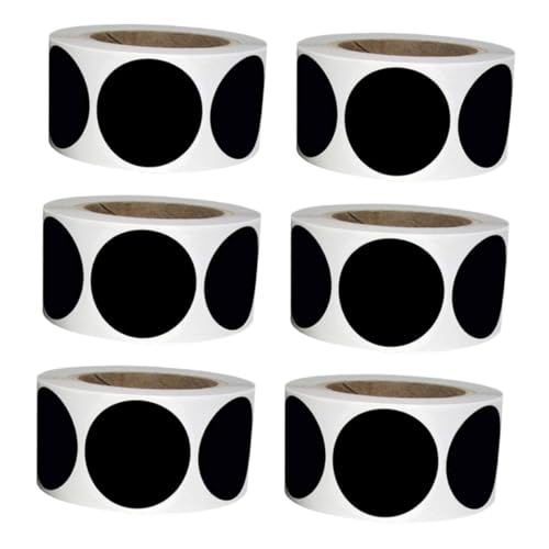 SEWACC 6rollen Runde Schwarze Punktaufkleber Beschreibbare Wasserdichte Pvc-etiketten Große Kreisetiketten Für Codierung Und Lagerorganisation SEWACC 6rollen Runde Schwarze Punktaufkleber Beschreibbare Wasserdichte Pvc-etiketten Große Kreisetiketten Für Codierung Und Lagerorganisation von SEWACC