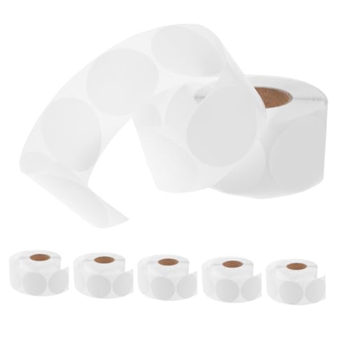 SEWACC 6 Rollen Selbstklebende Runde Aufkleber Etiketten Weiß Blanko Klebepunkte Für Versandversiegelung Geschäft Büro Verpackung Seal Label Rolle SEWACC 6 Rollen Selbstklebende Runde Aufkleber Etiketten Weiß Blanko Klebepunkte Für Versandversiegelung Geschäft Büro Verpackung Seal Label Rolle von SEWACC