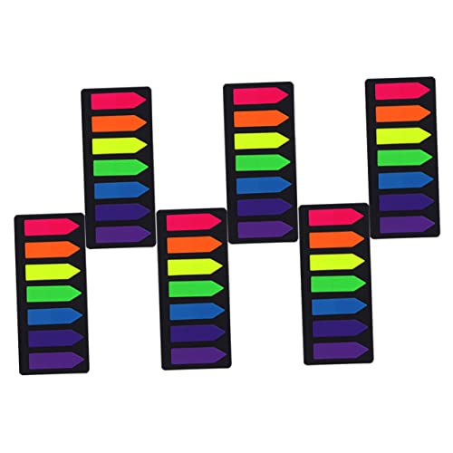 SEWACC 6 Sätze Bunte Haftnotizen Teilig Selbstklebende Index Sticker für Bürobedarf Praktische Notizzettel Verschiedenen Farben Markieren und Organisieren von SEWACC
