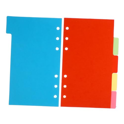 SEWACC 6 Sätze Notizbuch Trennblätter Ringbuch Divider Set Bunte Karteikartenreiter aus Robustem Karton Geeignet für Standard Ring Ordner Vielseitig für Büro Schule und Zufällige Farbe von SEWACC