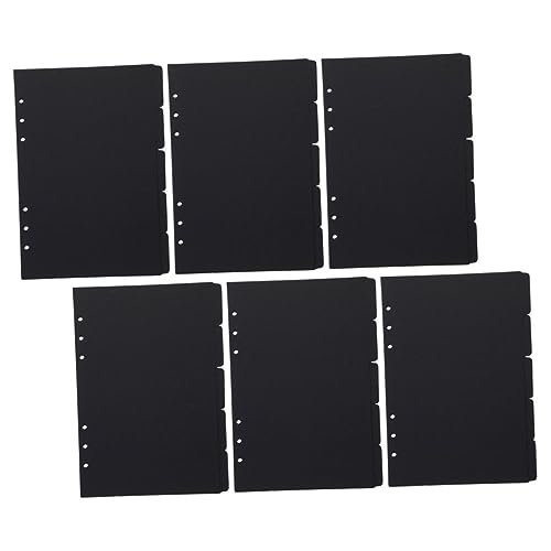 SEWACC 6 Sätze Teiliges Register mit Indexlaschen Gelochte Papier Trennblätter für Ringbücher Farbige Organizer Tabs Praktische Sortierhilfe für Notizbücher Planer und Aktenordner von SEWACC