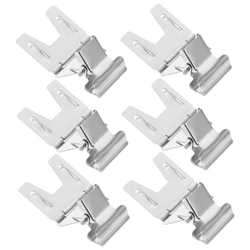 SEWACC 6 Stück Anzeigenordner preisschilder halter klemmzwingen metall Werbeschildklammern metallclips Etikett Spender Preisschild-Clip Clip-Schilderhalter galvanisiertes Eisen Silver SEWACC 6 Stück Anzeigenordner preisschilder halter klemmzwingen metall Werbeschildklammern metallclips Etikett Spender Preisschild-Clip Clip-Schilderhalter galvanisiertes Eisen Silver von SEWACC