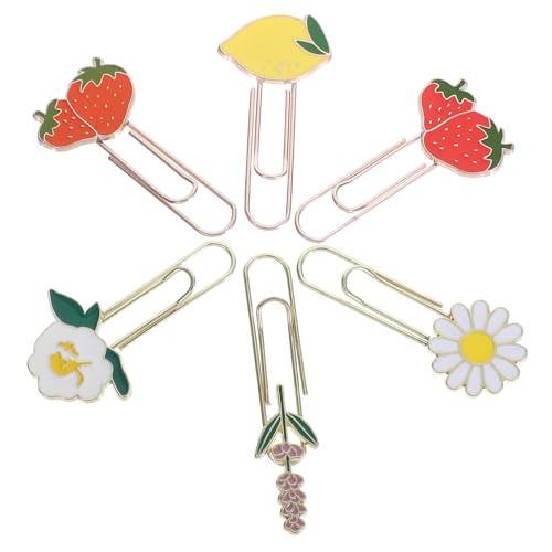 SEWACC 6 Stück Blumenformen für Effiziente Büroorganisation Robuste Büroklammern für Notizen und Dokumente SEWACC 6 Stück Blumenformen für Effiziente Büroorganisation Robuste Büroklammern für Notizen und Dokumente von SEWACC