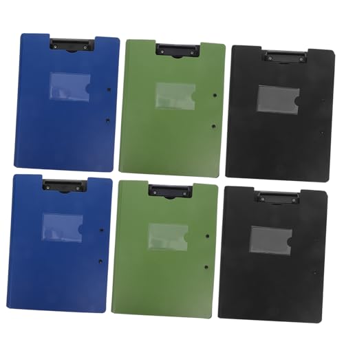 SEWACC 6 Stück Faltbares Klemmbrett mit Clips Teiliges Dokumenten Organizer für Büro Schule und Zuhause Wasserdichter Aktenordner Vielseitig Einsetzbar Stabil und Praktisch von SEWACC