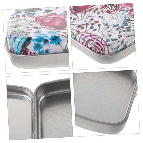 SEWACC 6 Stück Kleine mit Klappdeckel Leere Aufbewahrungsboxen aus Weißblech Tragbare Mini eisenbehälter für Büro Heimorganisation Lila Rosenmuster SEWACC 6 Stück Kleine mit Klappdeckel Leere Aufbewahrungsboxen aus Weißblech Tragbare Mini eisenbehälter für Büro Heimorganisation Lila Rosenmuster von SEWACC