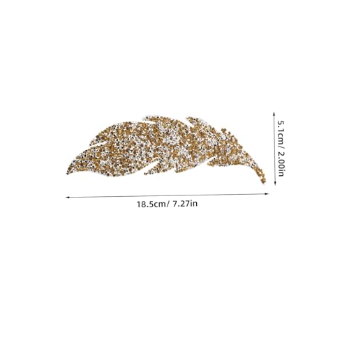 SEWACC 6 Stück Leaf Rhinestone Hotfix Patches zum Aufbügeln Strapazierfähige Bling Applikationen für Kleidung Taschen Jeans Jacken Hüte Schuhe Einfach Anzuwenden Modische Veredelung von SEWACC
