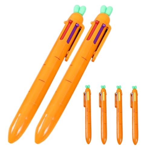 SEWACC 6 Stück Mehrfarbiger Kugelschreiber Teilig Karotten Design Kawaii Pen Leicht Tragbar Vielseitig für Schule Büro Zuhause Jugendliche Kreative Schreibwaren SEWACC 6 Stück Mehrfarbiger Kugelschreiber Teilig Karotten Design Kawaii Pen Leicht Tragbar Vielseitig für Schule Büro Zuhause Jugendliche Kreative Schreibwaren von SEWACC