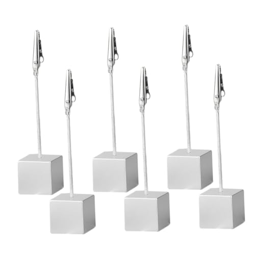 SEWACC 6 Stück Metall Kartenhalter mit Quadratischer Resin Basis Stabile Tischkartenclips für Hochzeiten Geburtstage und Büro Dekorative Foto und Platzkartennummernhalter SEWACC 6 Stück Metall Kartenhalter mit Quadratischer Resin Basis Stabile Tischkartenclips für Hochzeiten Geburtstage und Büro Dekorative Foto und Platzkartennummernhalter von SEWACC